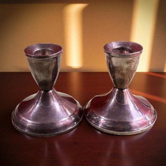 Duchin Creations Sterling Candle Holder / Weighted Candleholders Vintage (Set) - Picture 5 of 9